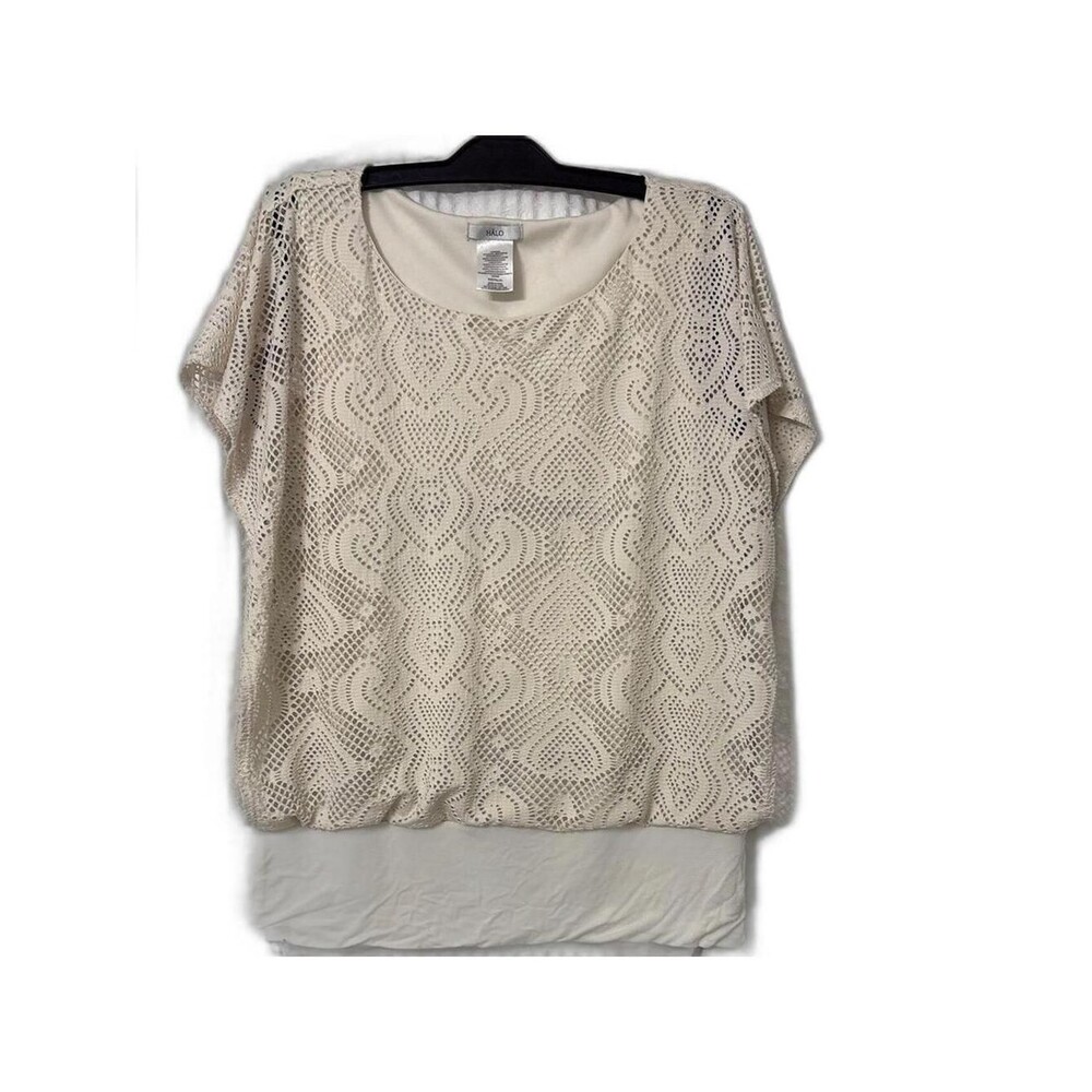 HALO Women's Cream Blouse-LG